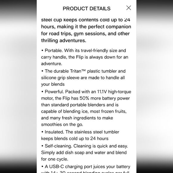 NutriBullet Flip Insulated Portable Blender- Black - Picture 11 of 15